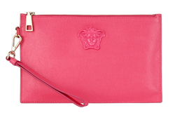 Versace Medusa Wristlet, Leather, Pink, DB/B, 3*
